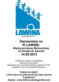 XI LAWINA - Międzynarodowy Marszozbieg ze Śnieżki do Samotni