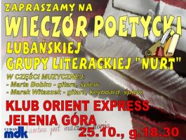 Wieczór poetycki z udziałem członków Lubańskiej Grupy Literackiej NURT