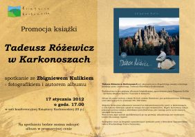 Promocja książki Tadeusz Różewicz w Karkonoszach